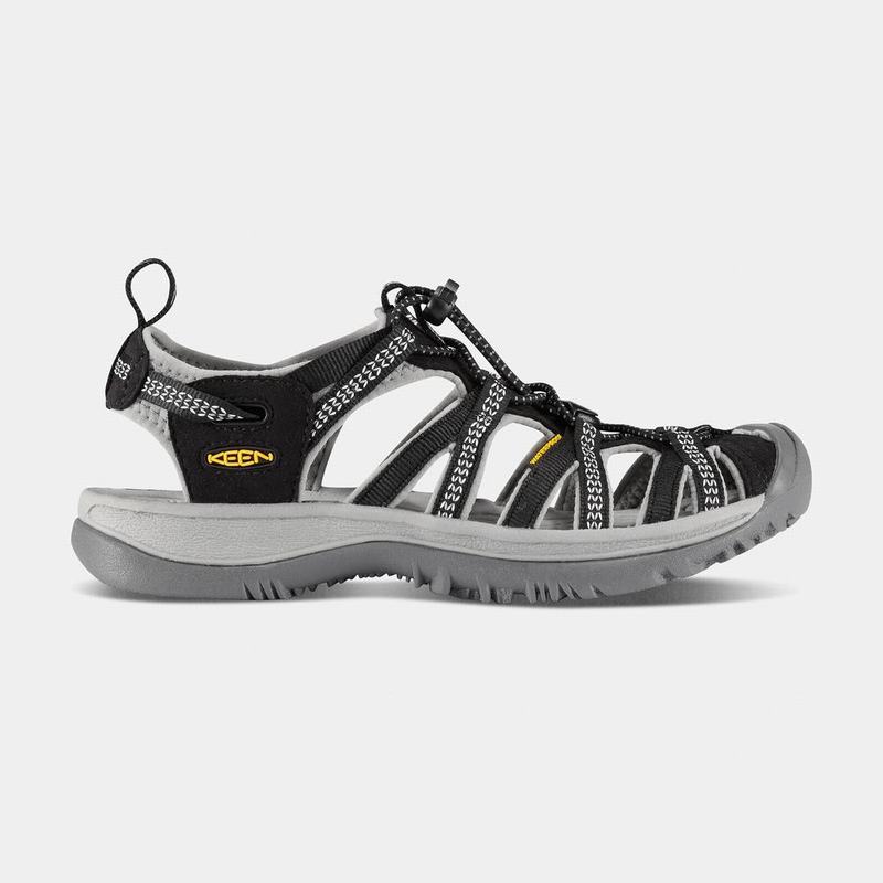 Keen Whisper Womens Hiking Sandals Black/Grey NZ Sale (3670-JNYSB)